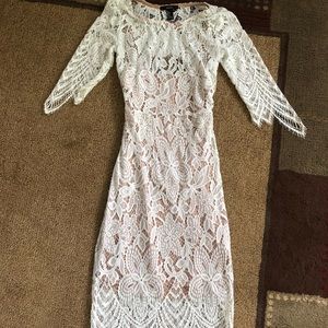 Beautiful white lace BoHo dress